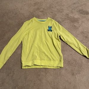 Neon Yellow Sweater with Skull Bunny logo